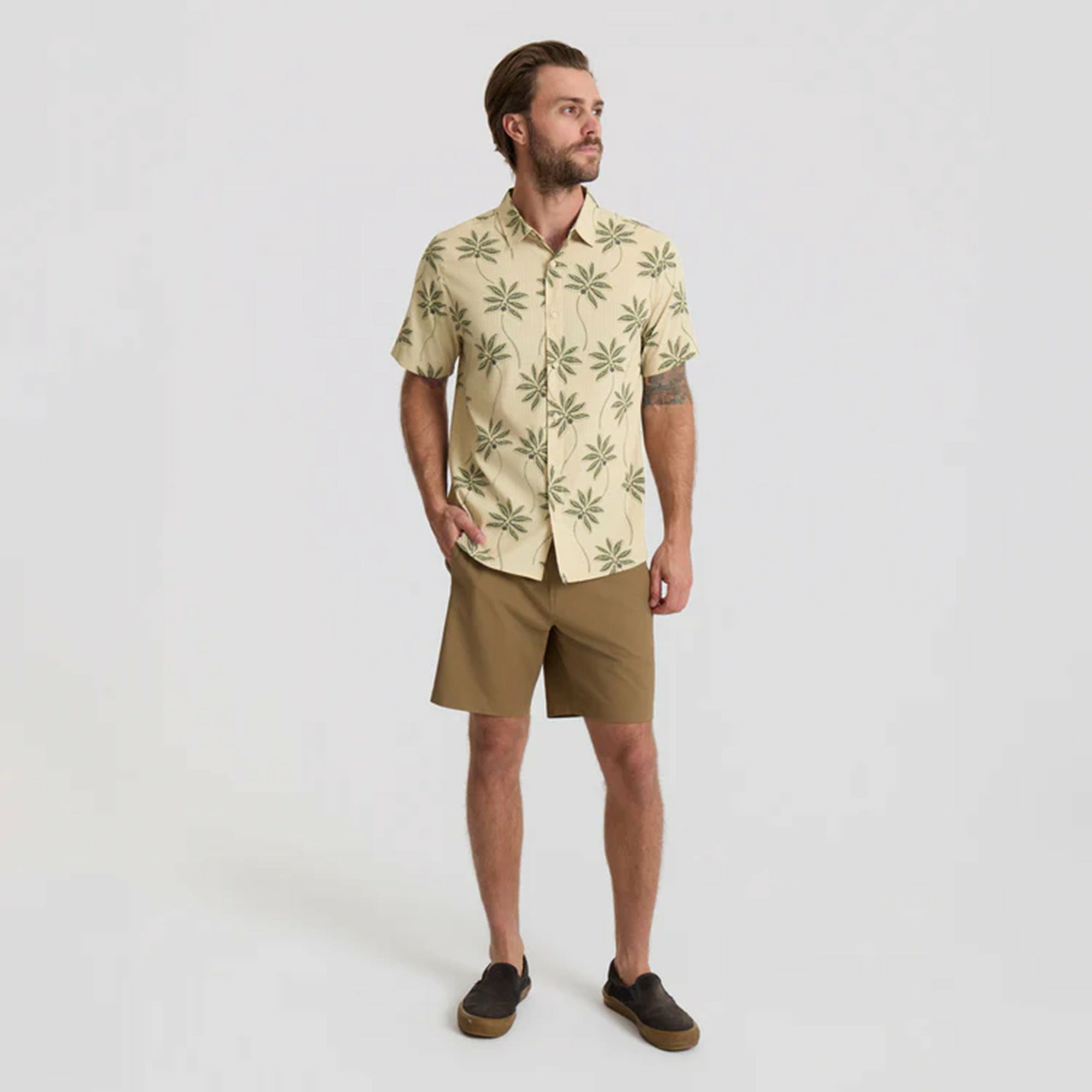 Bless Up Breathable Stretch Shirt in Fossil Print
