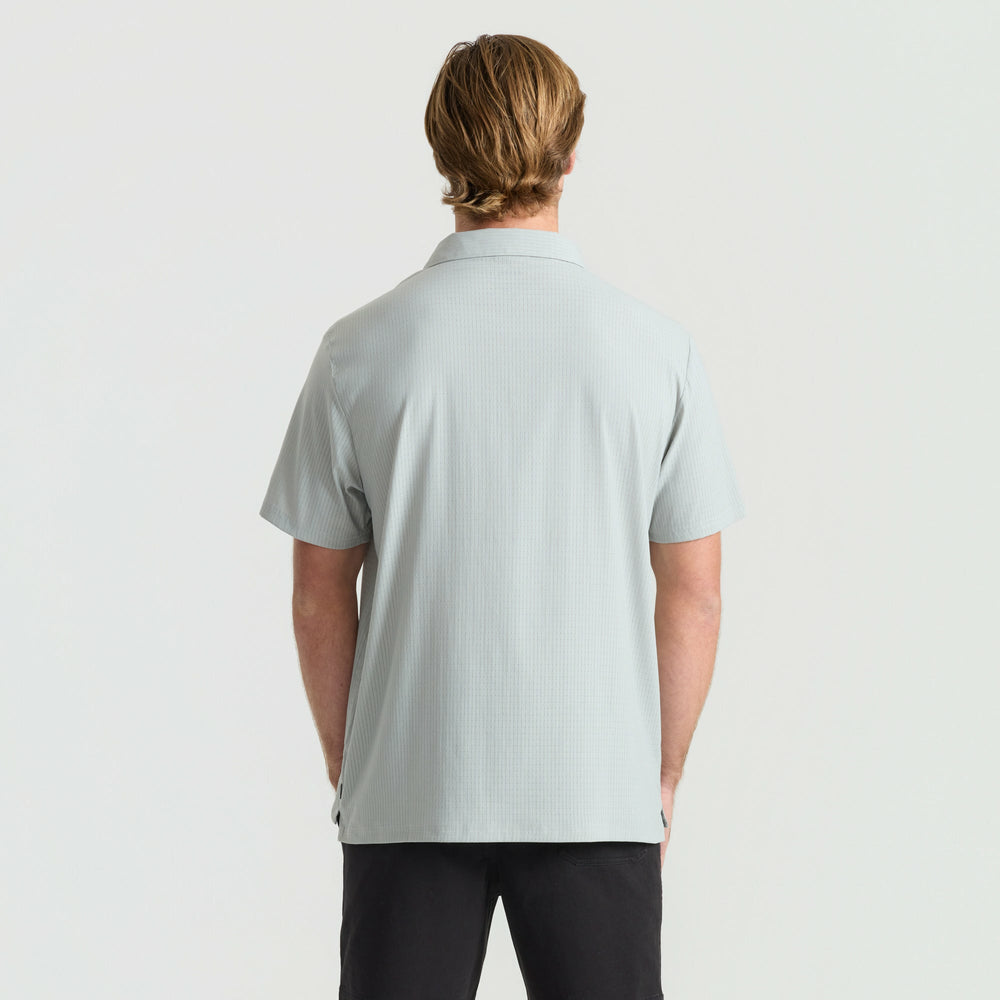 Bless Up Breathable Stretch Polo Shirt in Grey
