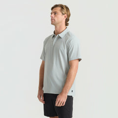 Bless Up Breathable Stretch Polo Shirt in Grey