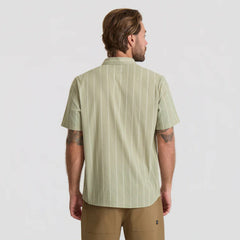 Bless Up Breathable Stretch Shirt in Sage Stripe
