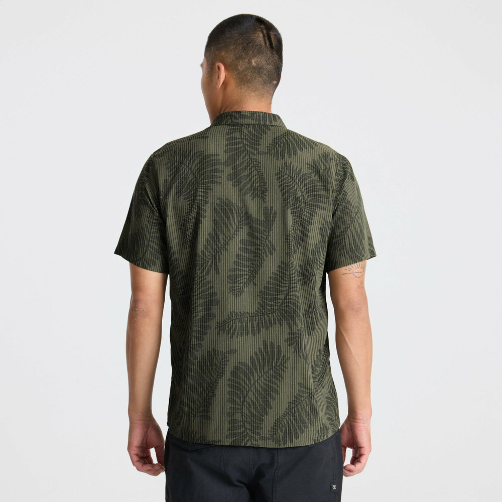 Bless Up Button Up Shirt in Military Kelp