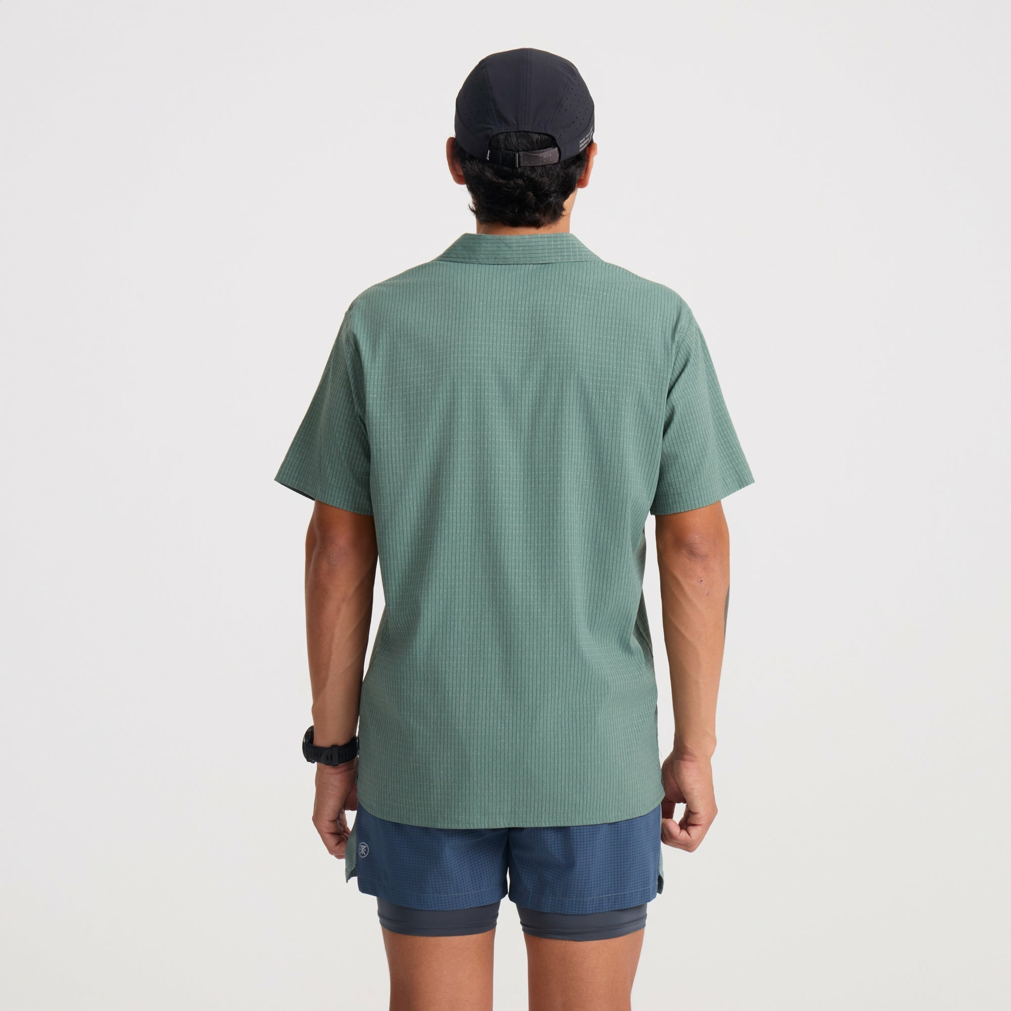 Bless Up Trail Button Up Shirt in Slate Green