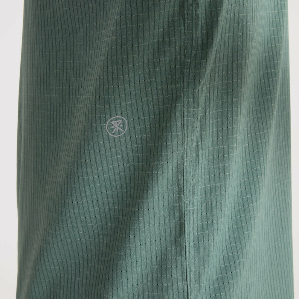 Bless Up Trail Button Up Shirt in Slate Green