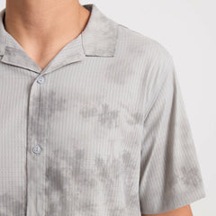 Bless Up Trail Button Up Shirt in Ghost Grey
