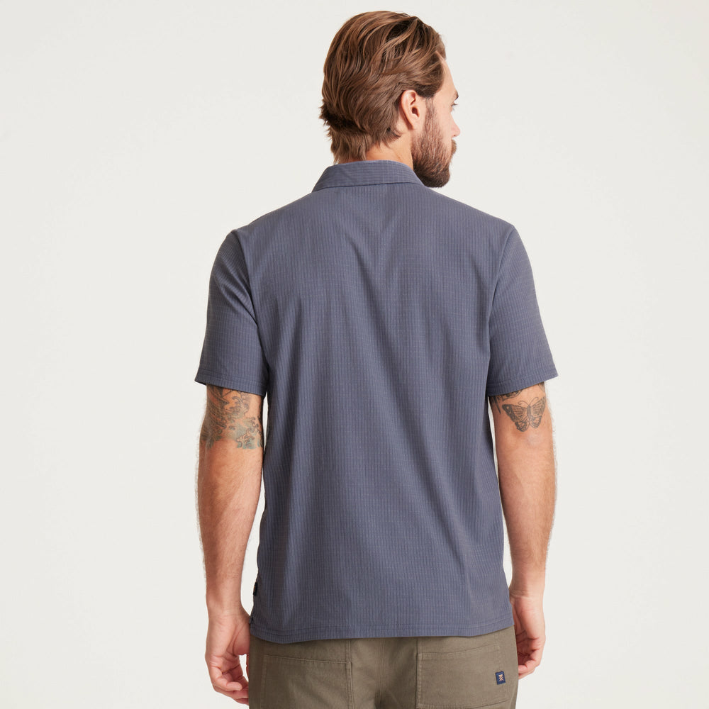 Bless Up Breathable Stretch Polo Shirt in Slate
