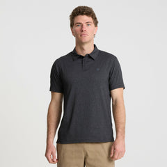 Bless Up Breathable Stretch Polo Shirt in Black