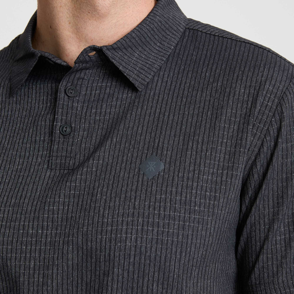 Bless Up Breathable Stretch Polo Shirt in Black