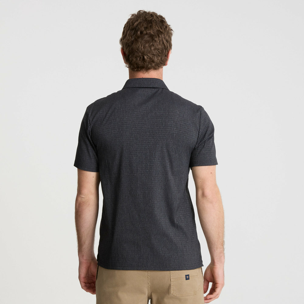 Bless Up Breathable Stretch Polo Shirt in Black