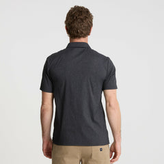 Bless Up Breathable Stretch Polo Shirt in Black