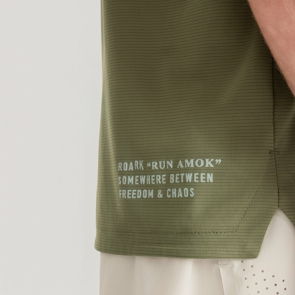 Alta Elite Trail Short Sleeve Tee in Light Military