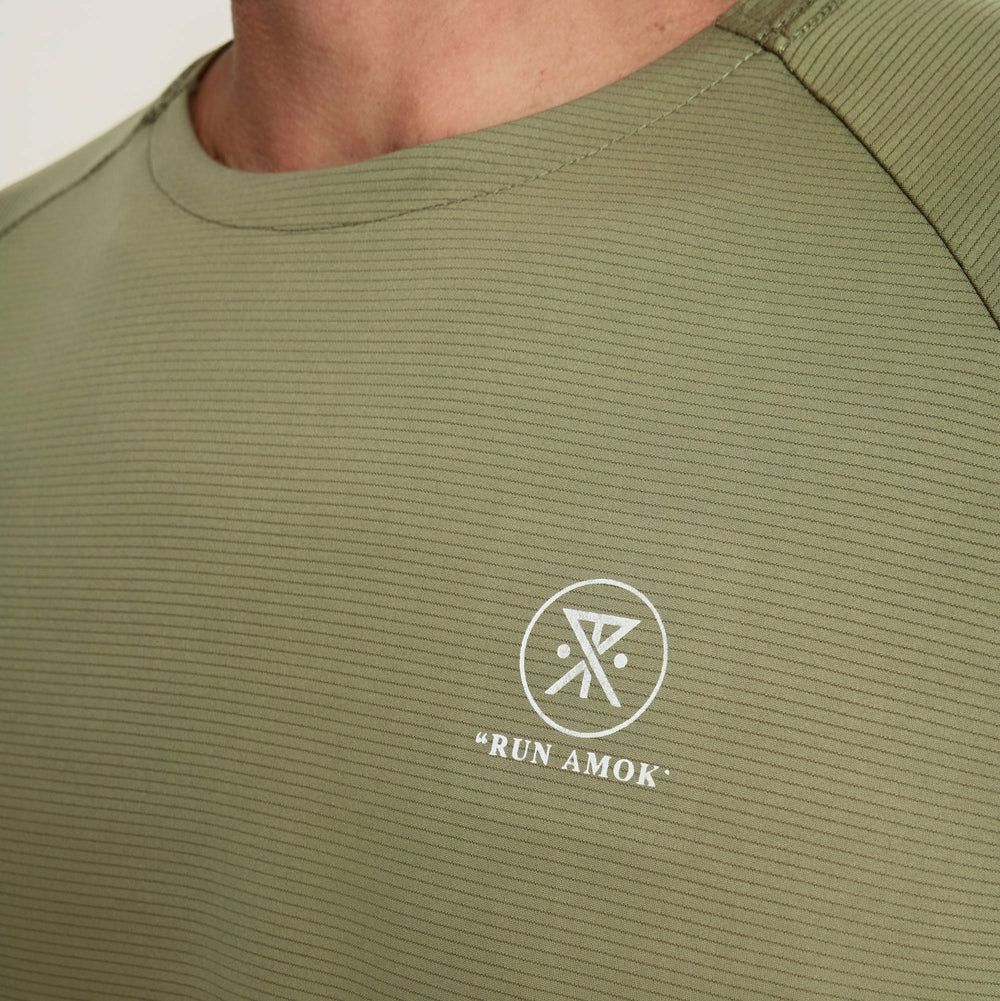 Alta Elite Trail Short Sleeve Tee in Light Military
