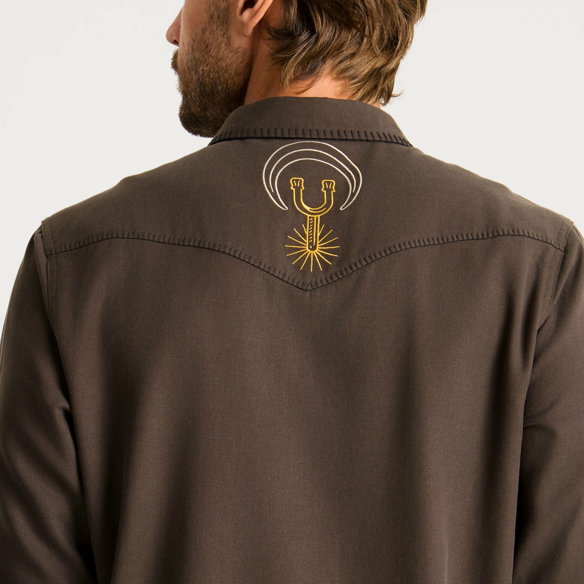 On the Range Long Sleeve Button Up Shirt in Dark Brown