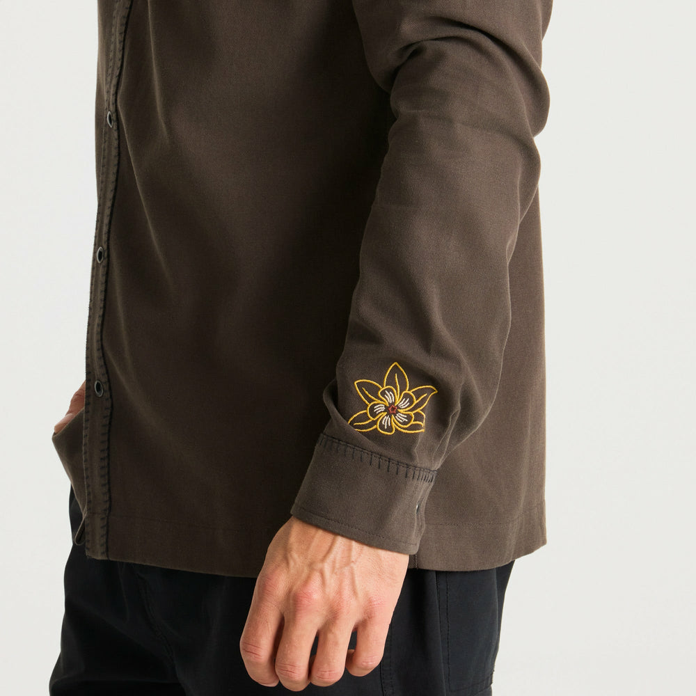 On the Range Long Sleeve Button Up Shirt in Dark Brown