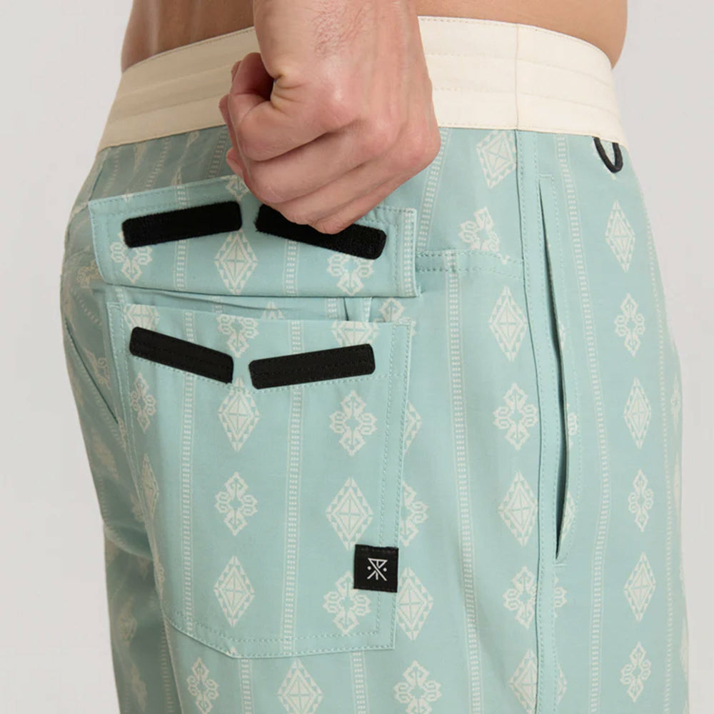 Chiller Scallop Boardshorts in Hazy Blue