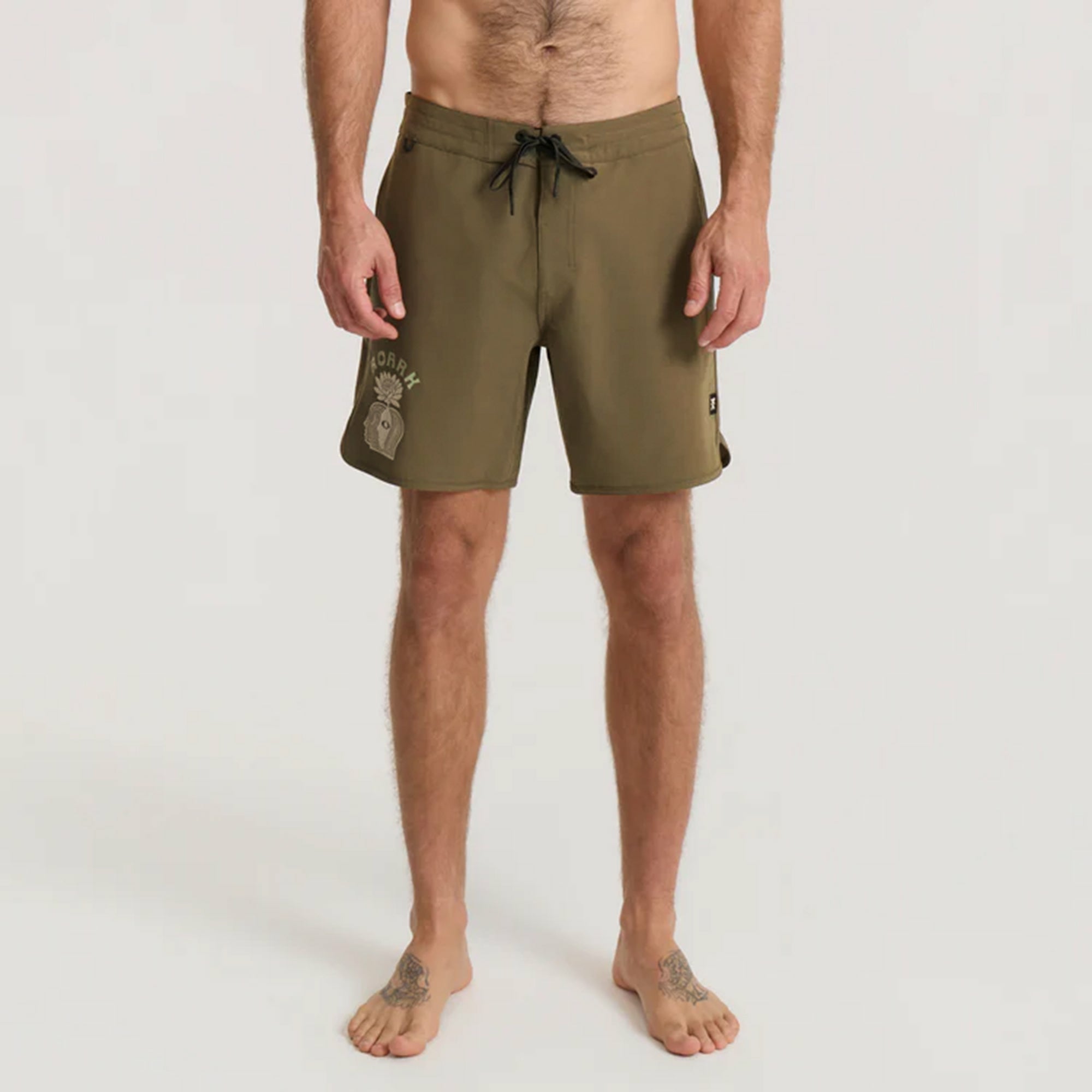 Chiller Scallop Boardshorts in Military