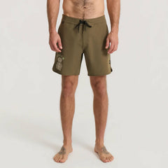 Chiller Scallop Boardshorts in Military