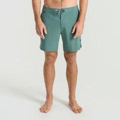 Chiller Scallop Boardshorts in Slate Green