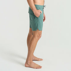 Chiller Scallop Boardshorts in Slate Green