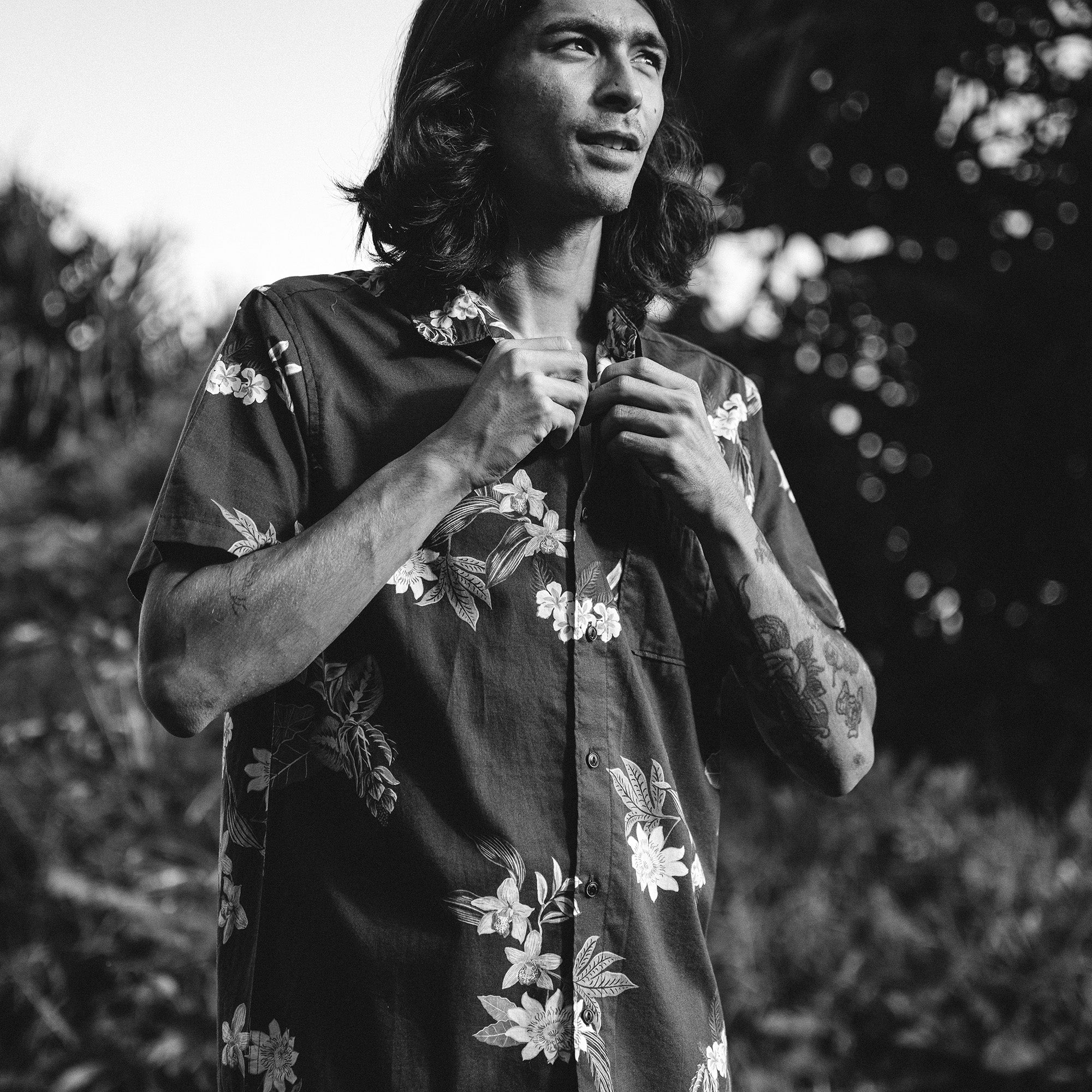 Journey Short Sleeve Button Up Shirt in Ivory