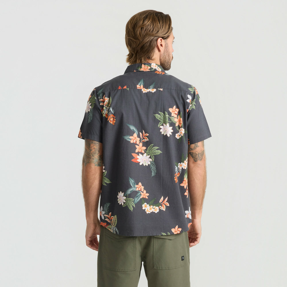 Journey Short Sleeve Button Up Shirt in Ivory