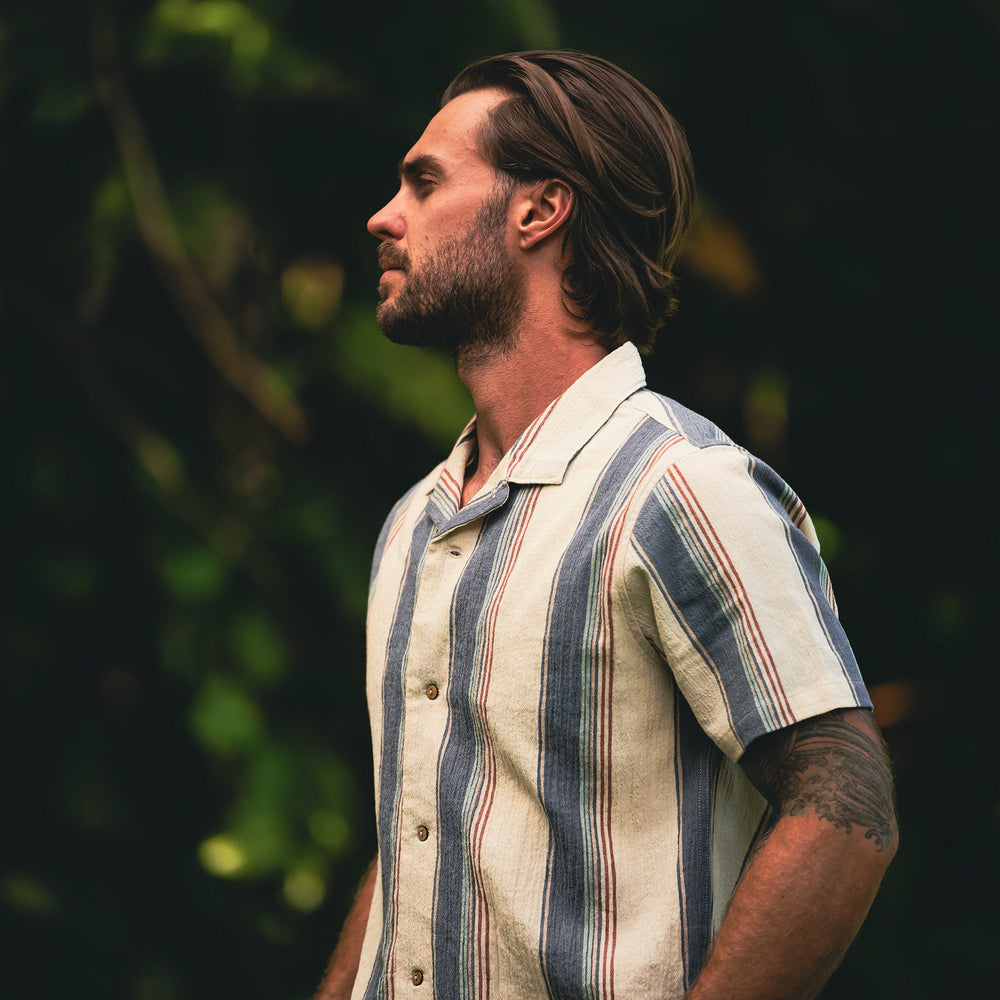Gonzo Short Sleeve Button Up Shirt in Ivory