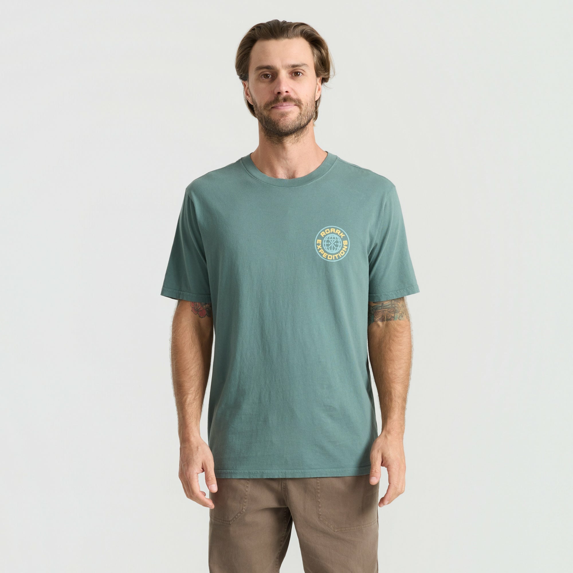Goin Global Premium Tee in Slate Green