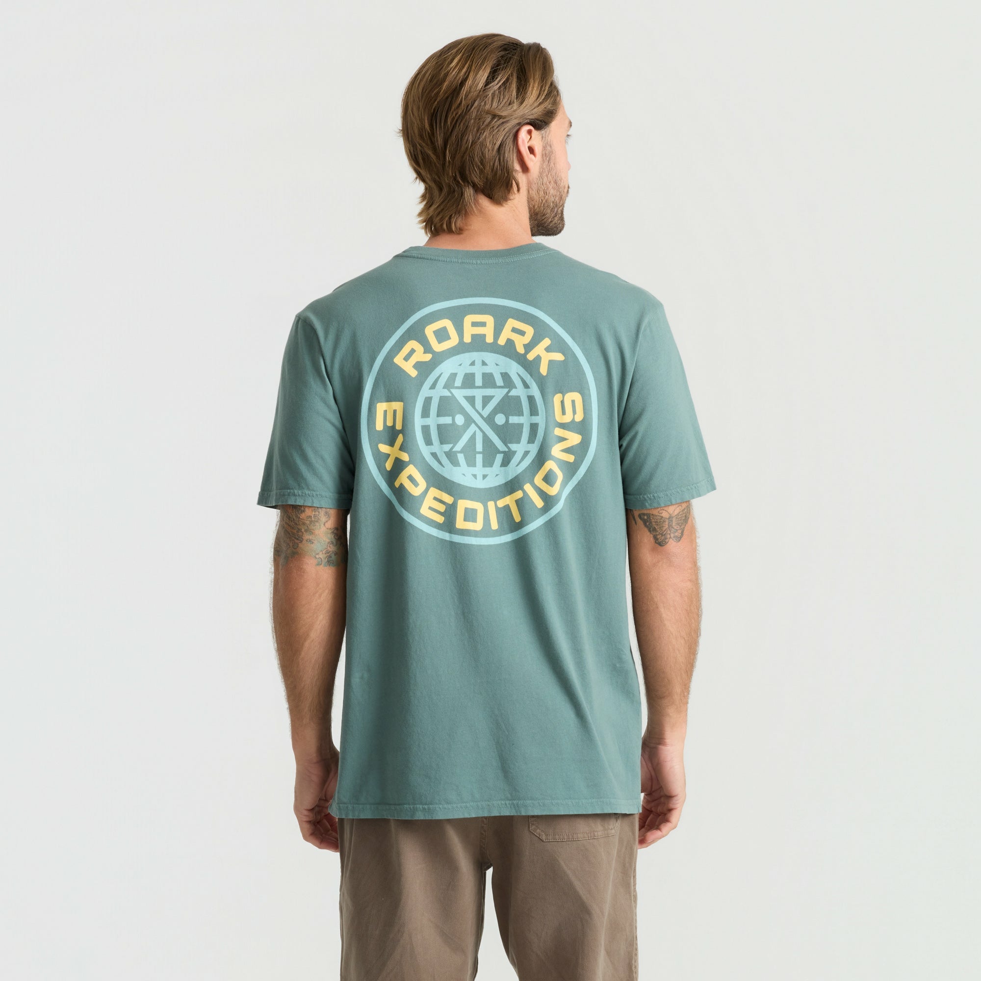 Goin Global Premium Tee in Slate Green
