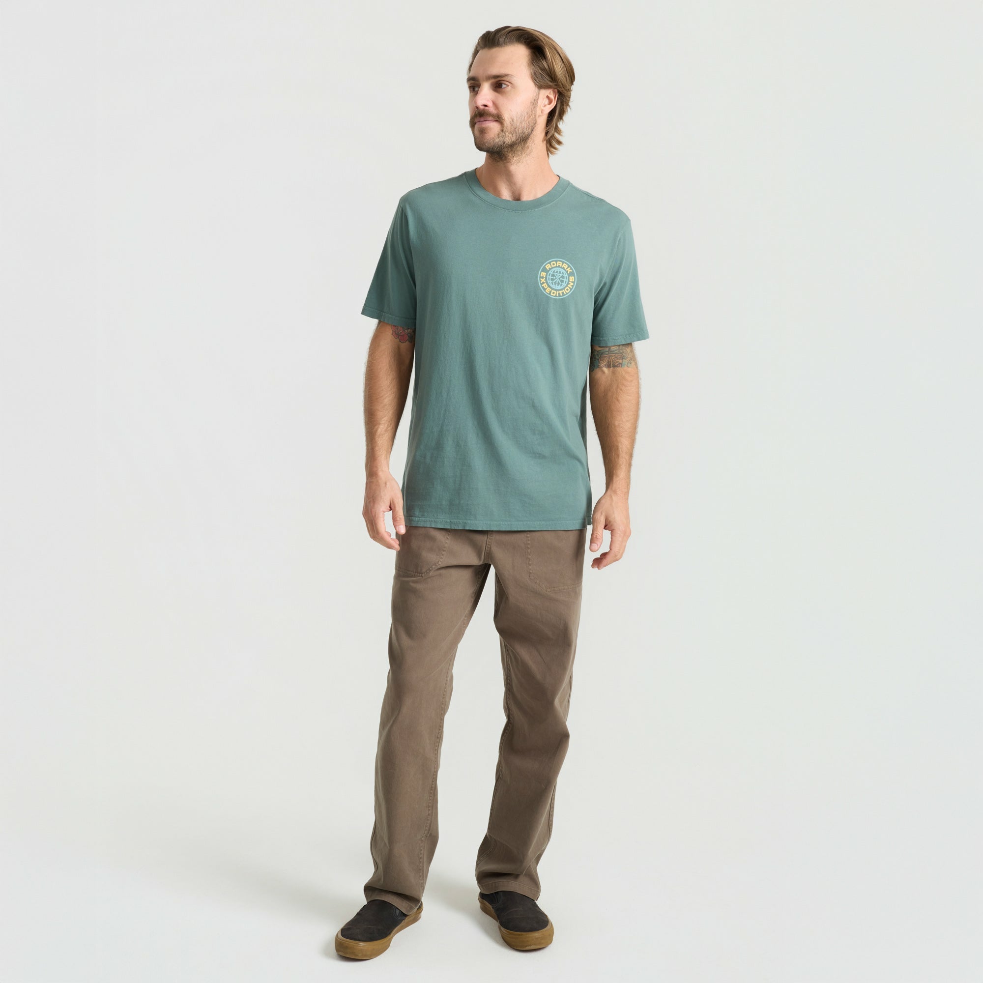 Goin Global Premium Tee in Slate Green