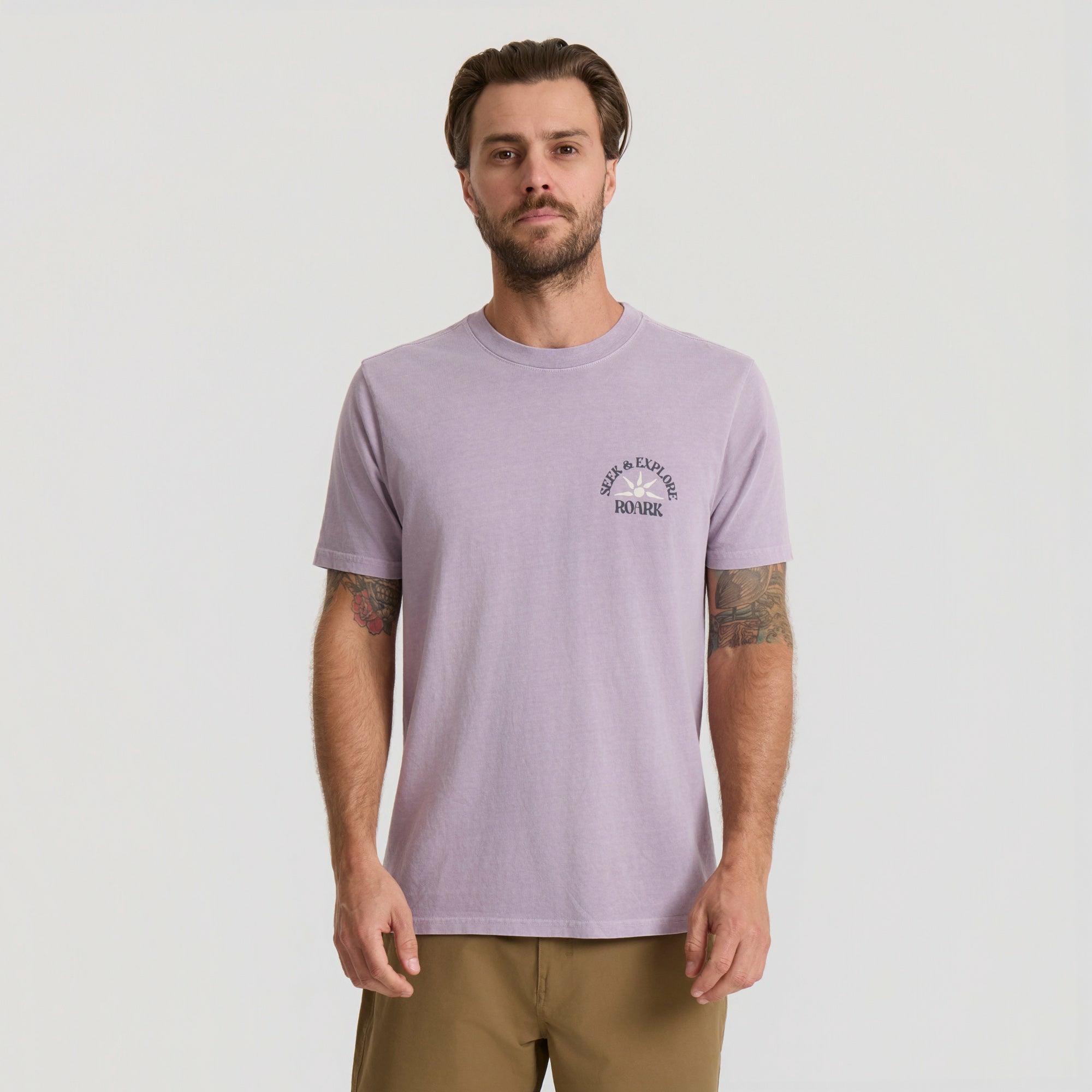 Seek & Explore Premium Tee in Dusty Lilac