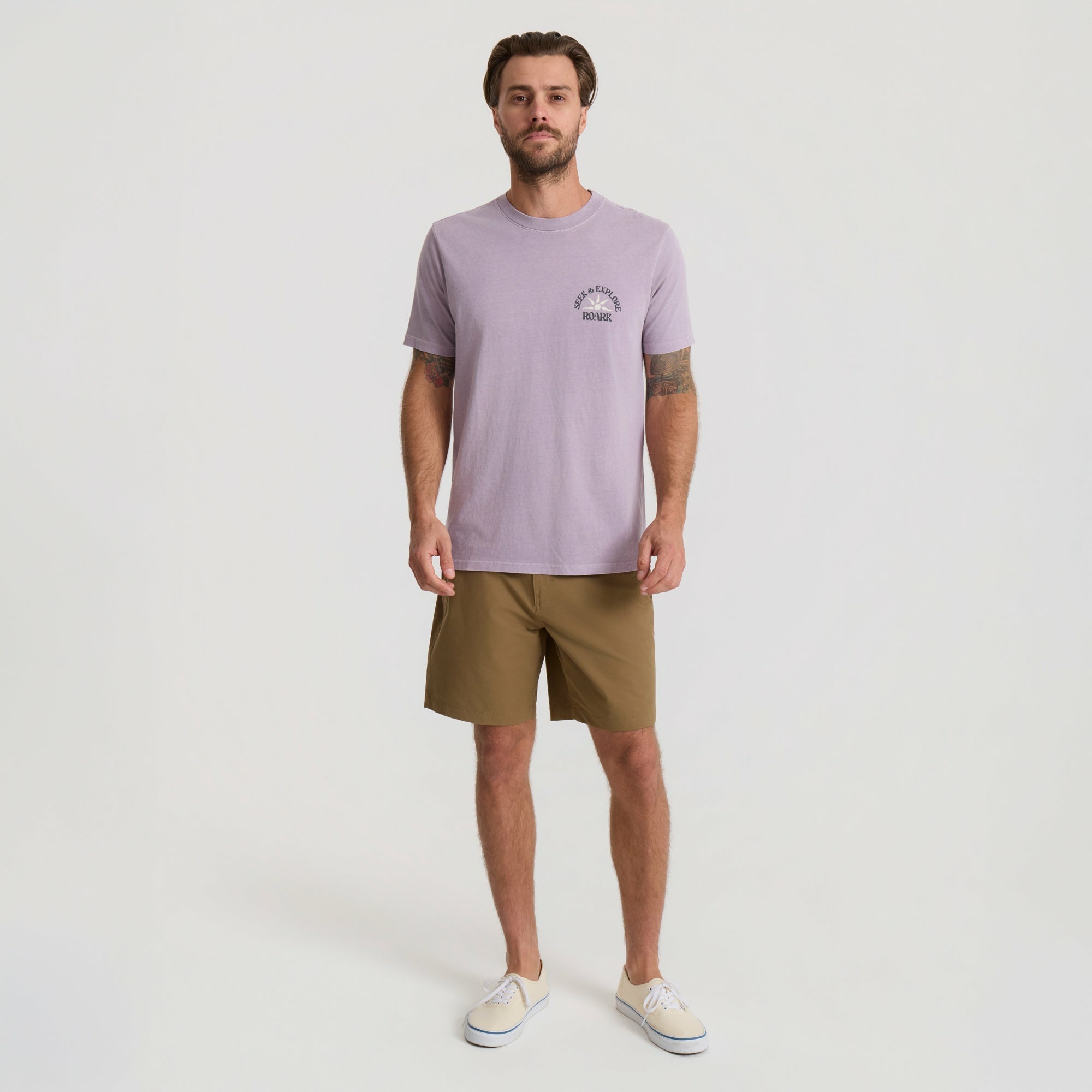 Seek & Explore Premium Tee in Dusty Lilac