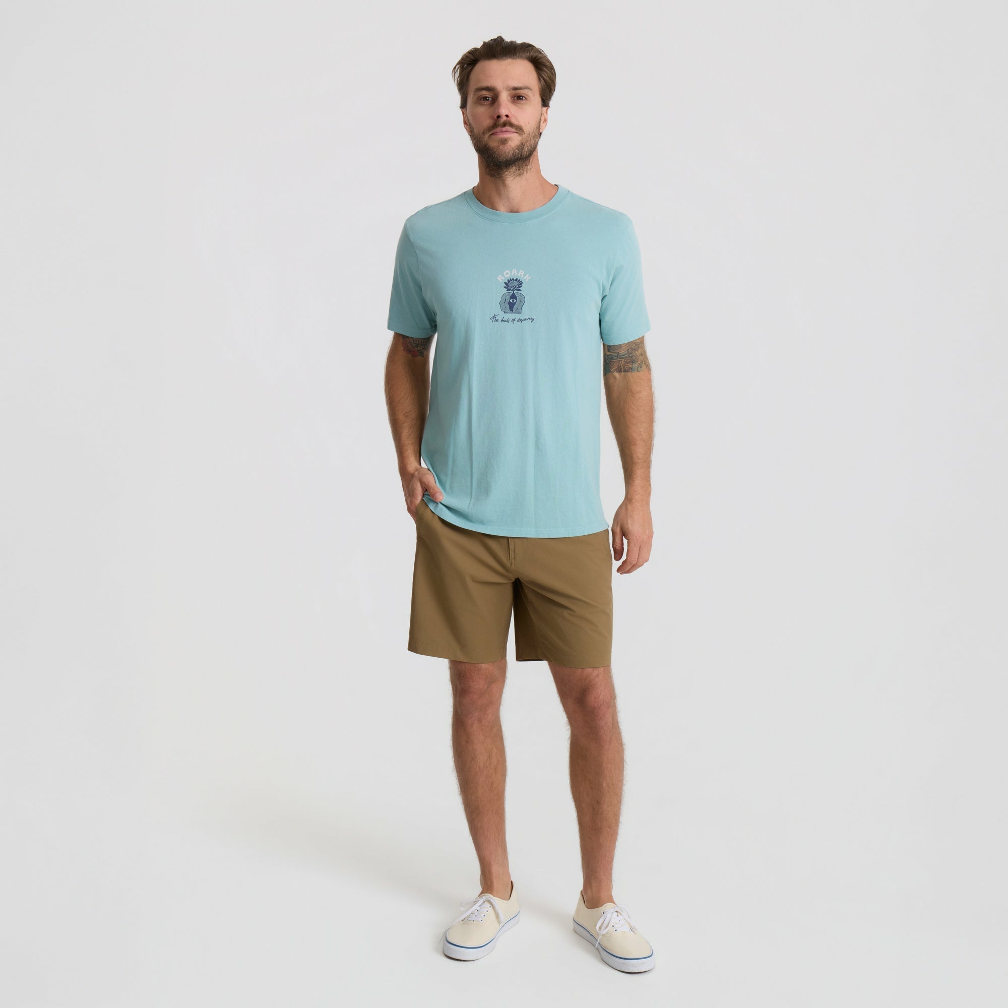 Beats Of Discovery Premium Tee in Hazy Blue