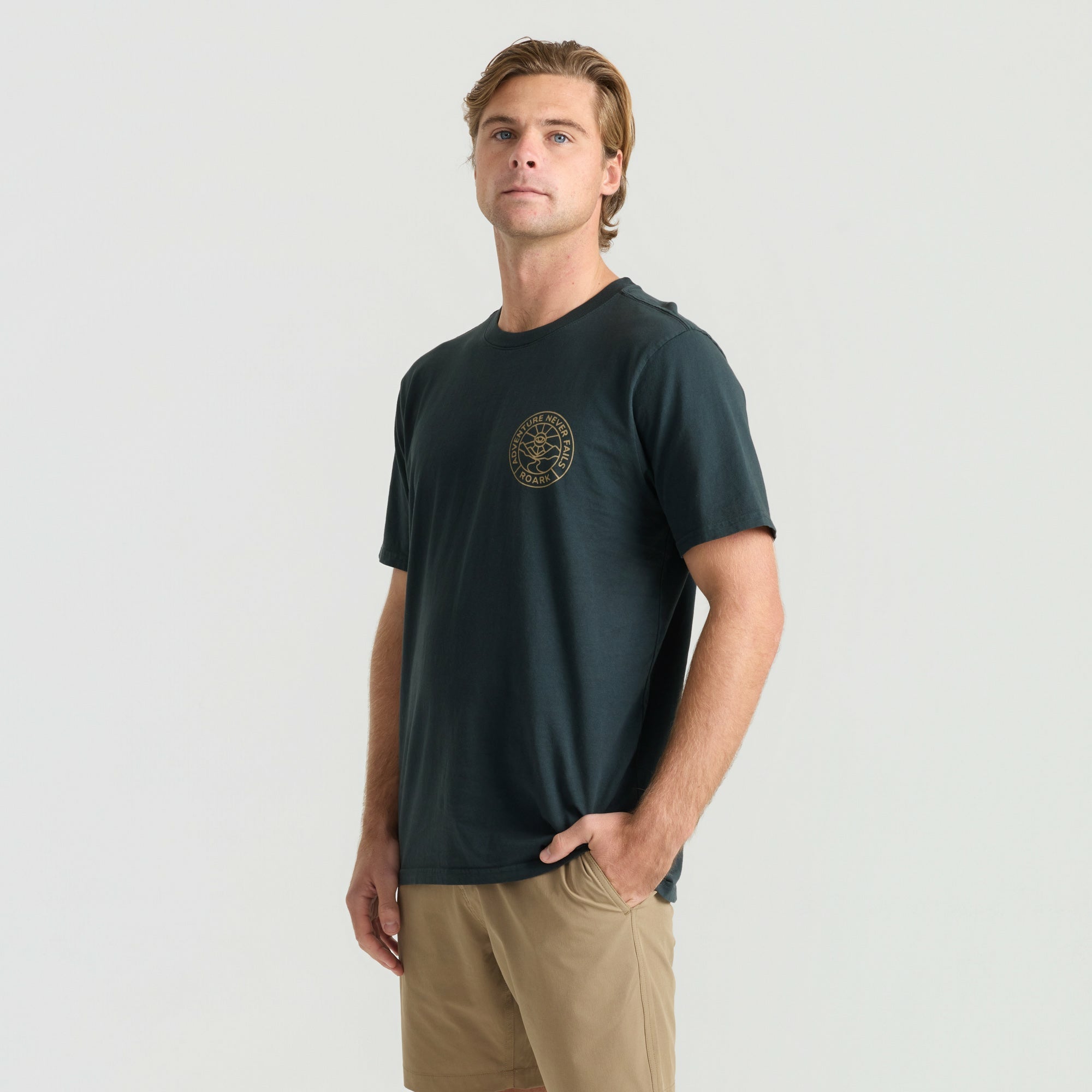 Division Premium Tee in Washed Black