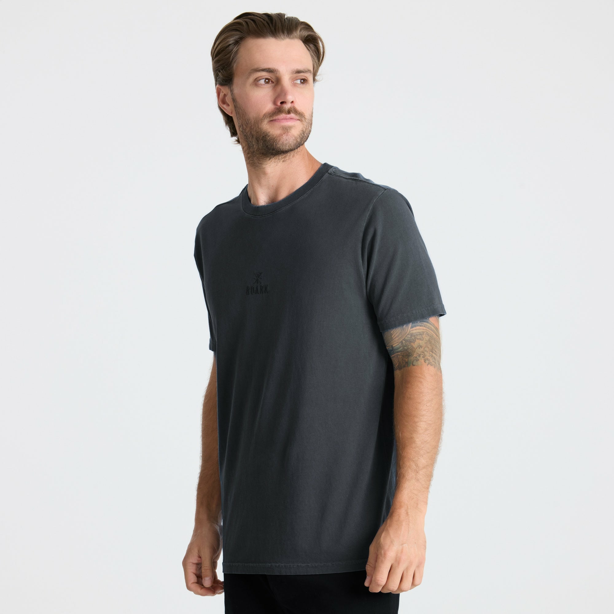 Safecamp Embroidery Premium Tee in Charcoal