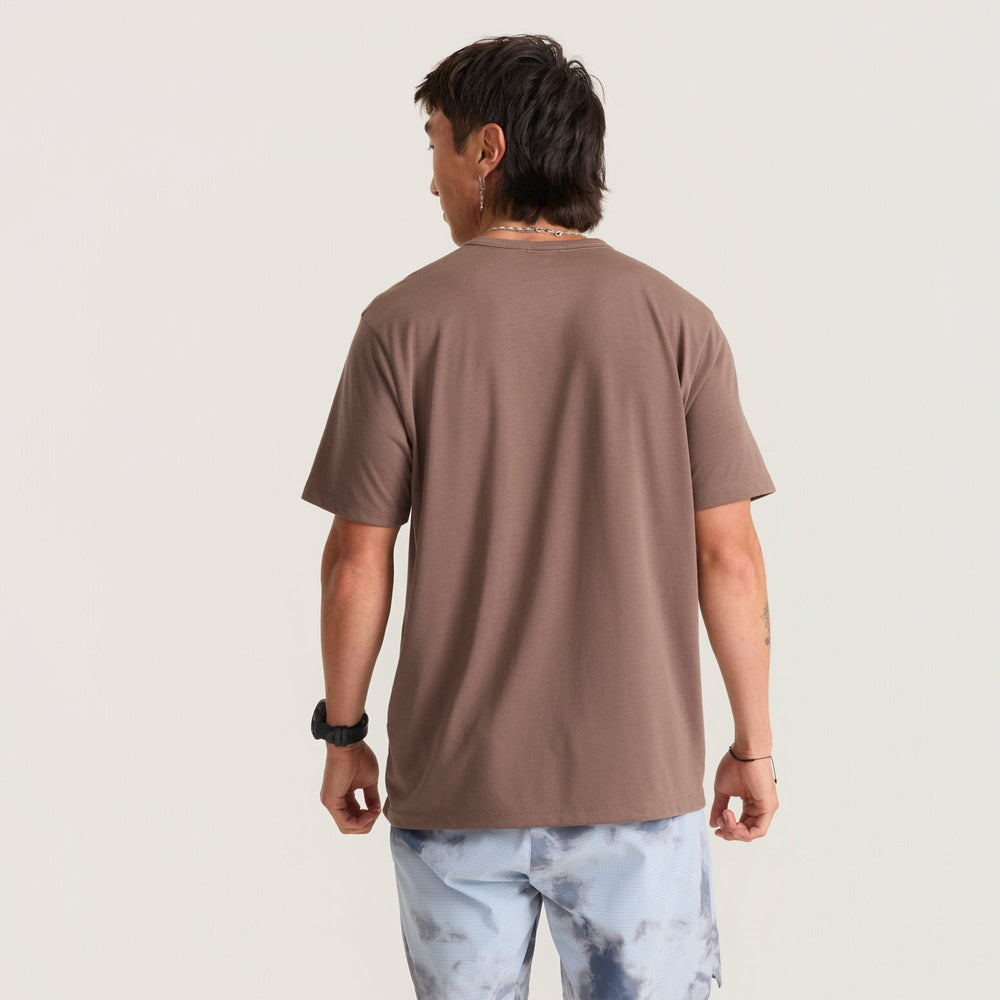 Mathis Active Short Sleeve Tee in Faded Brown