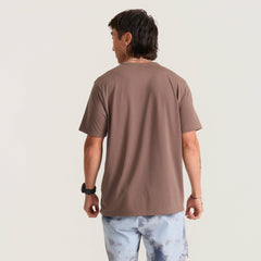 Mathis Active Short Sleeve Tee in Faded Brown