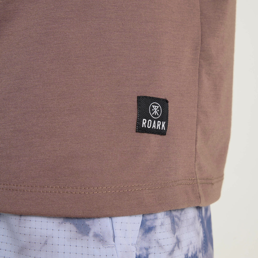 Mathis Active Short Sleeve Tee in Faded Brown