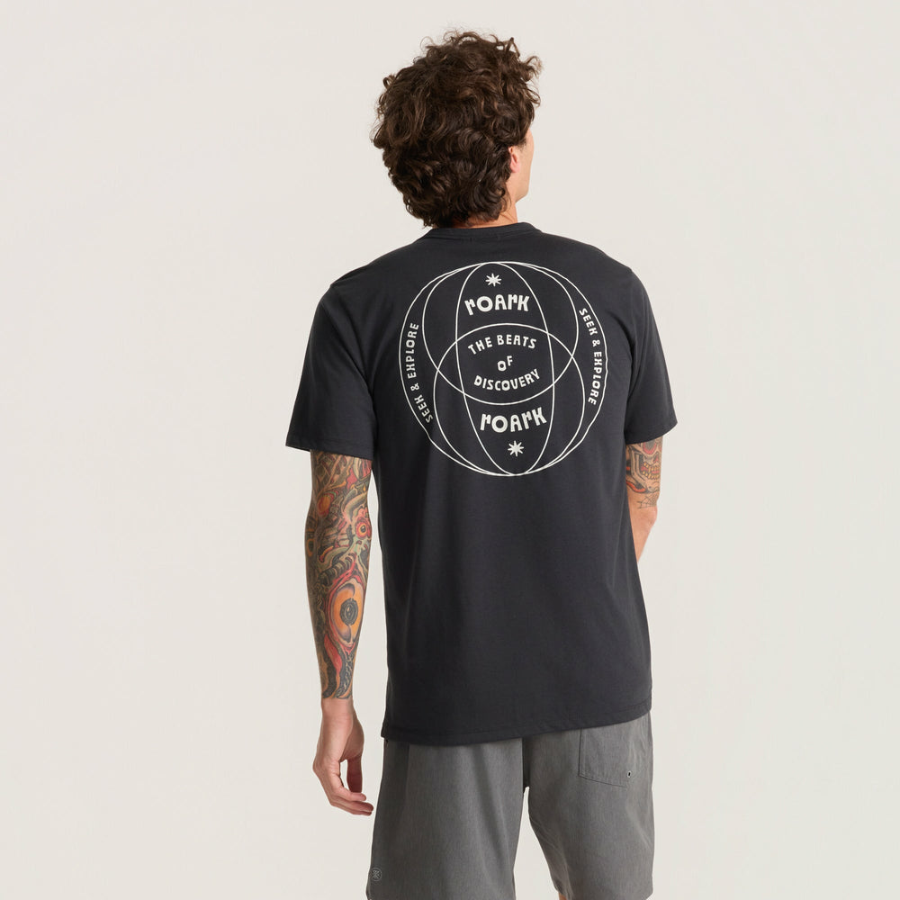 Mathis Active Short Sleeve Tee in Chaos Black