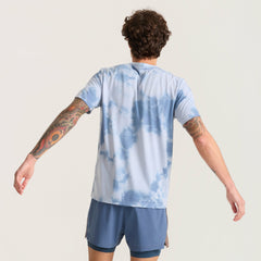 Mathis Active Tie Dye Pocket Short Sleeve Tee in Neptune Tie Dye