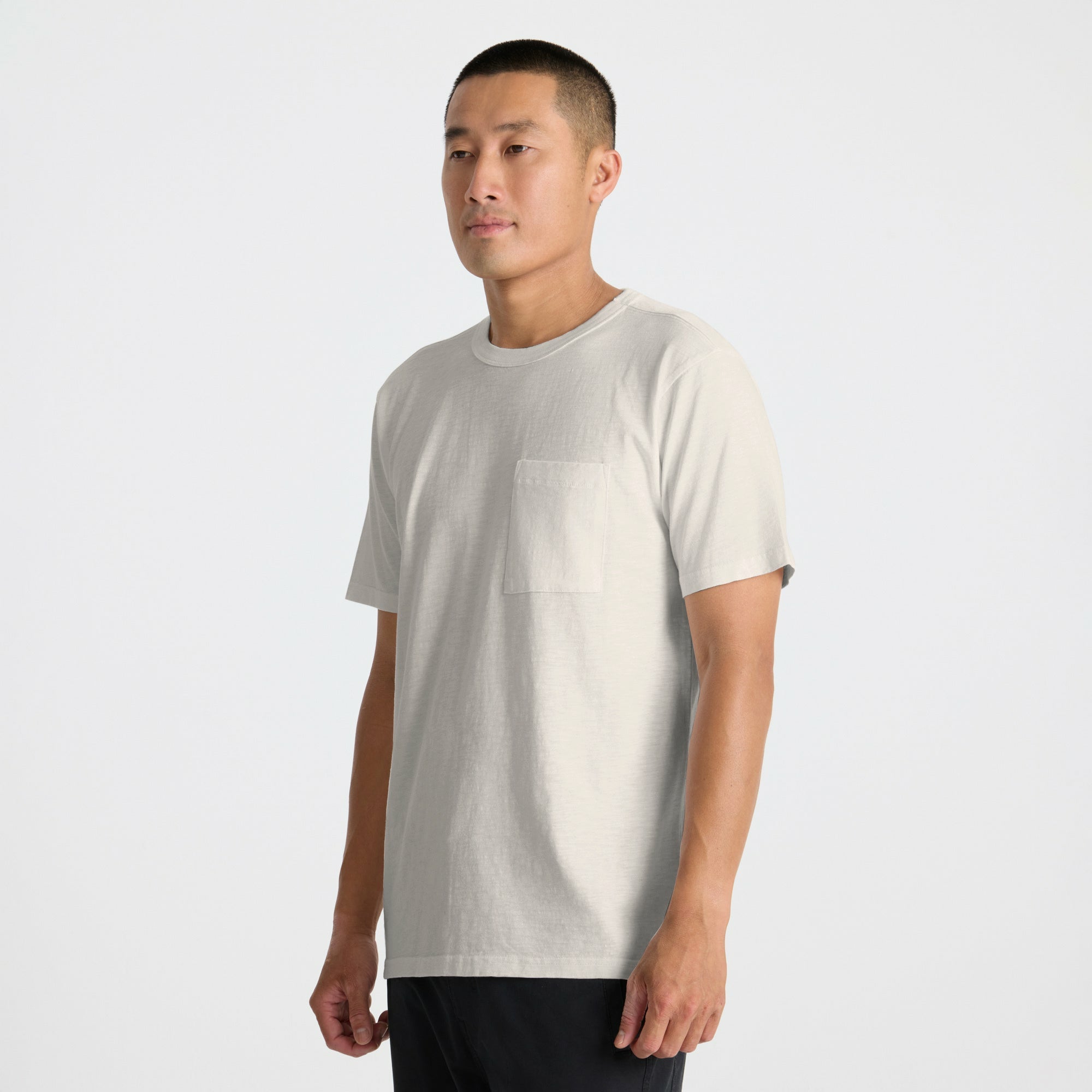 Well Worn Organic Short Sleeve Tee in Off White