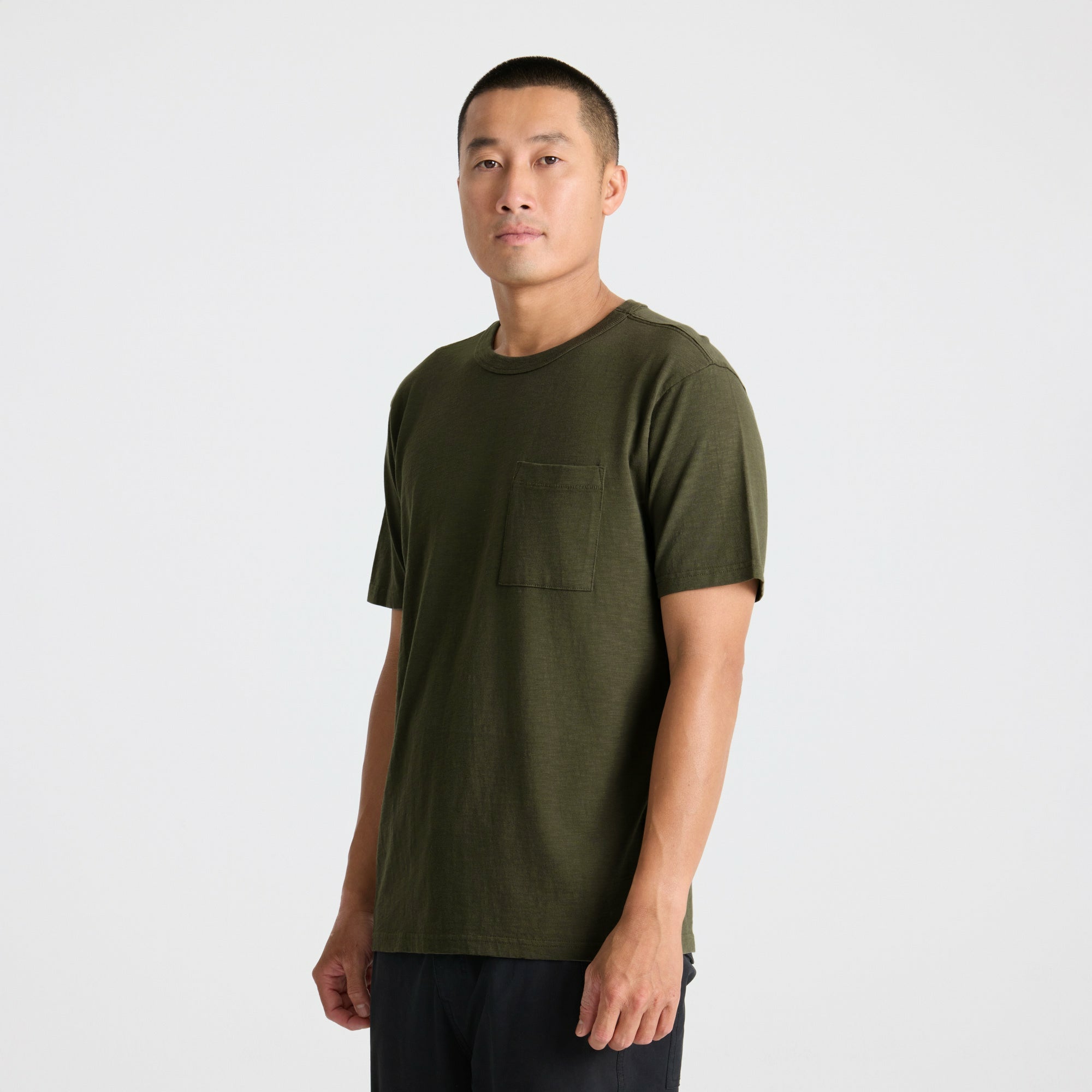 Well Worn Organic Short Sleeve Tee in Military