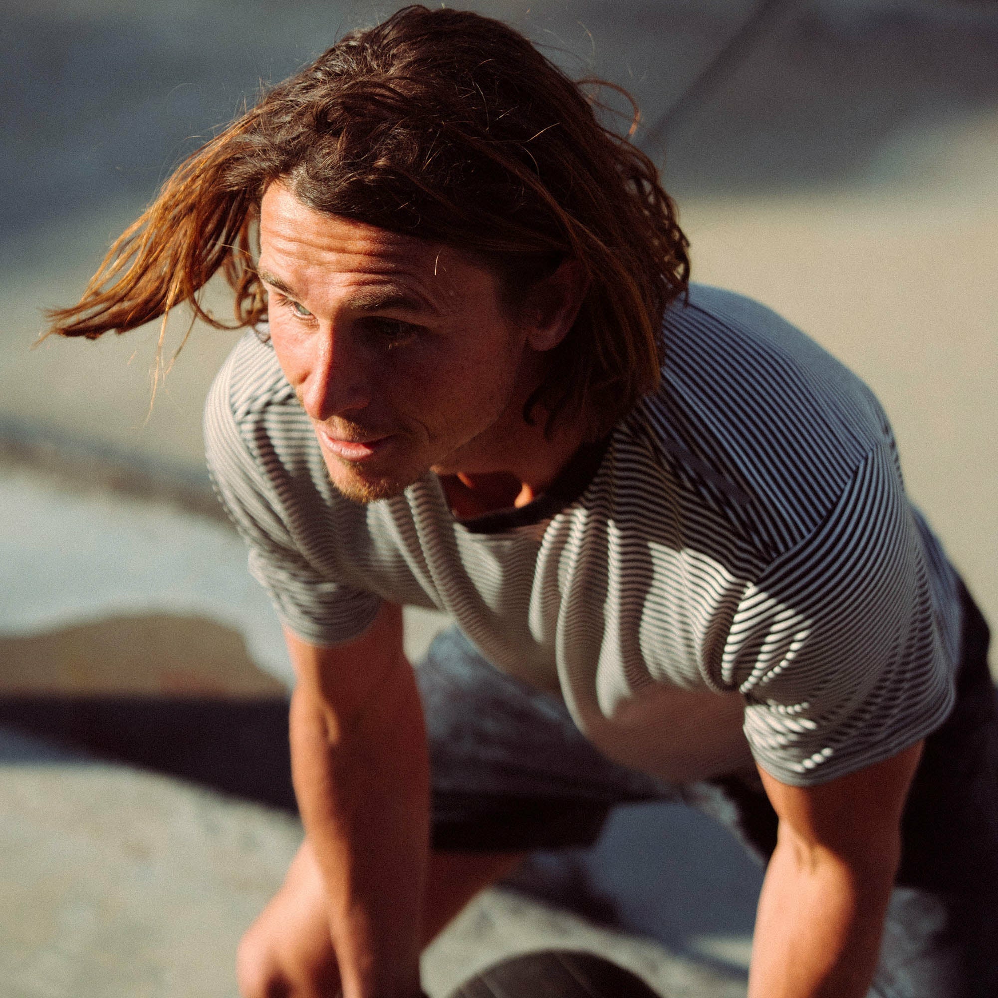 Borrego Short Sleeve Active Tee in Stripe