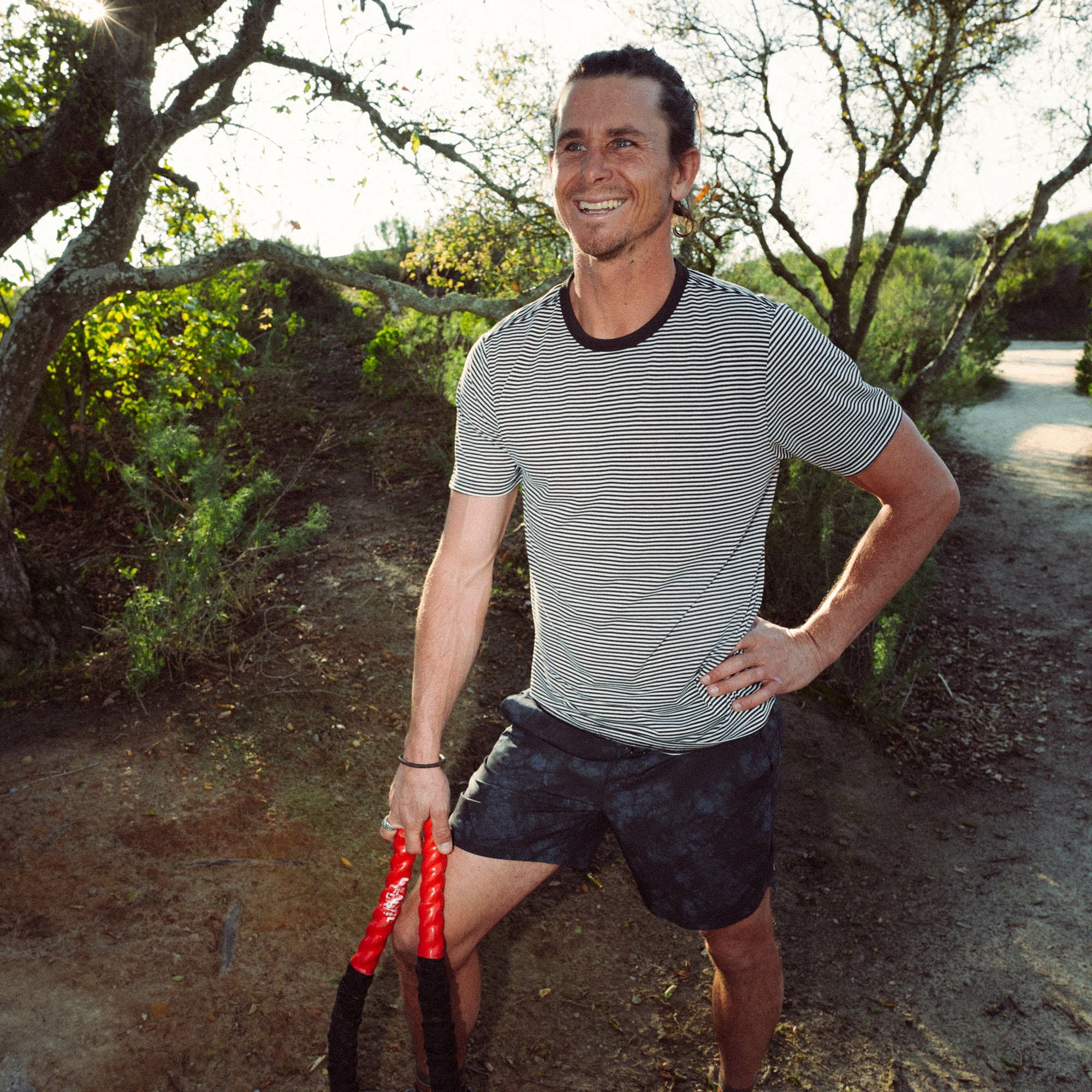 Borrego Short Sleeve Active Tee in Stripe
