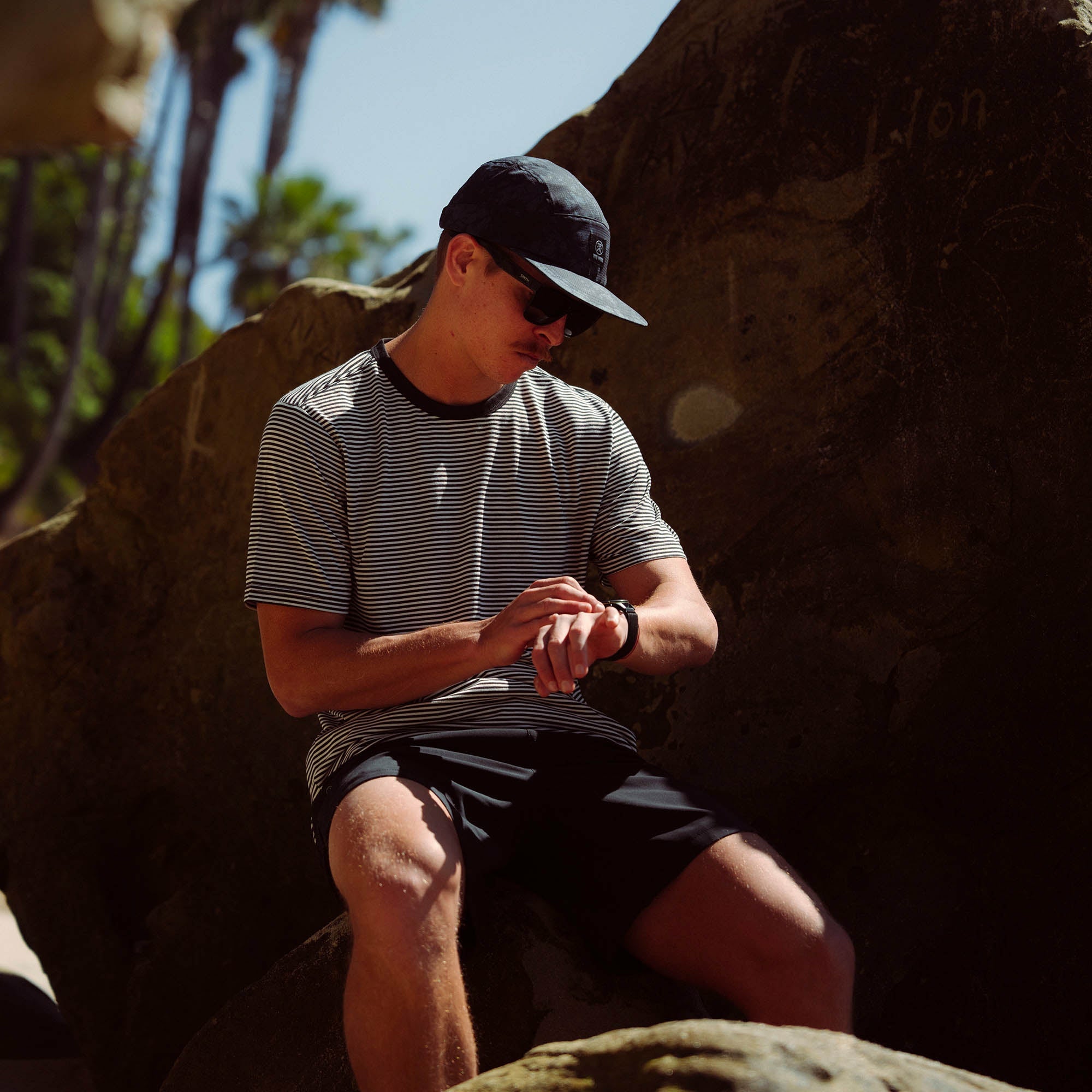 Borrego Short Sleeve Active Tee in Stripe