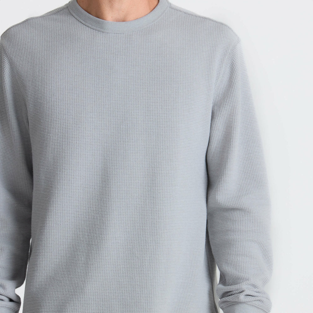Well Worn Thermal Long Sleeve Tee in Heather Grey