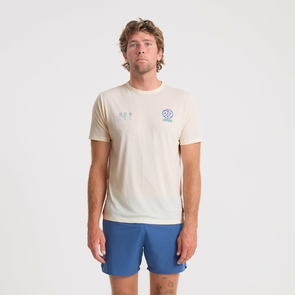 Mathis Active Short Sleeve Tee in Unbleached