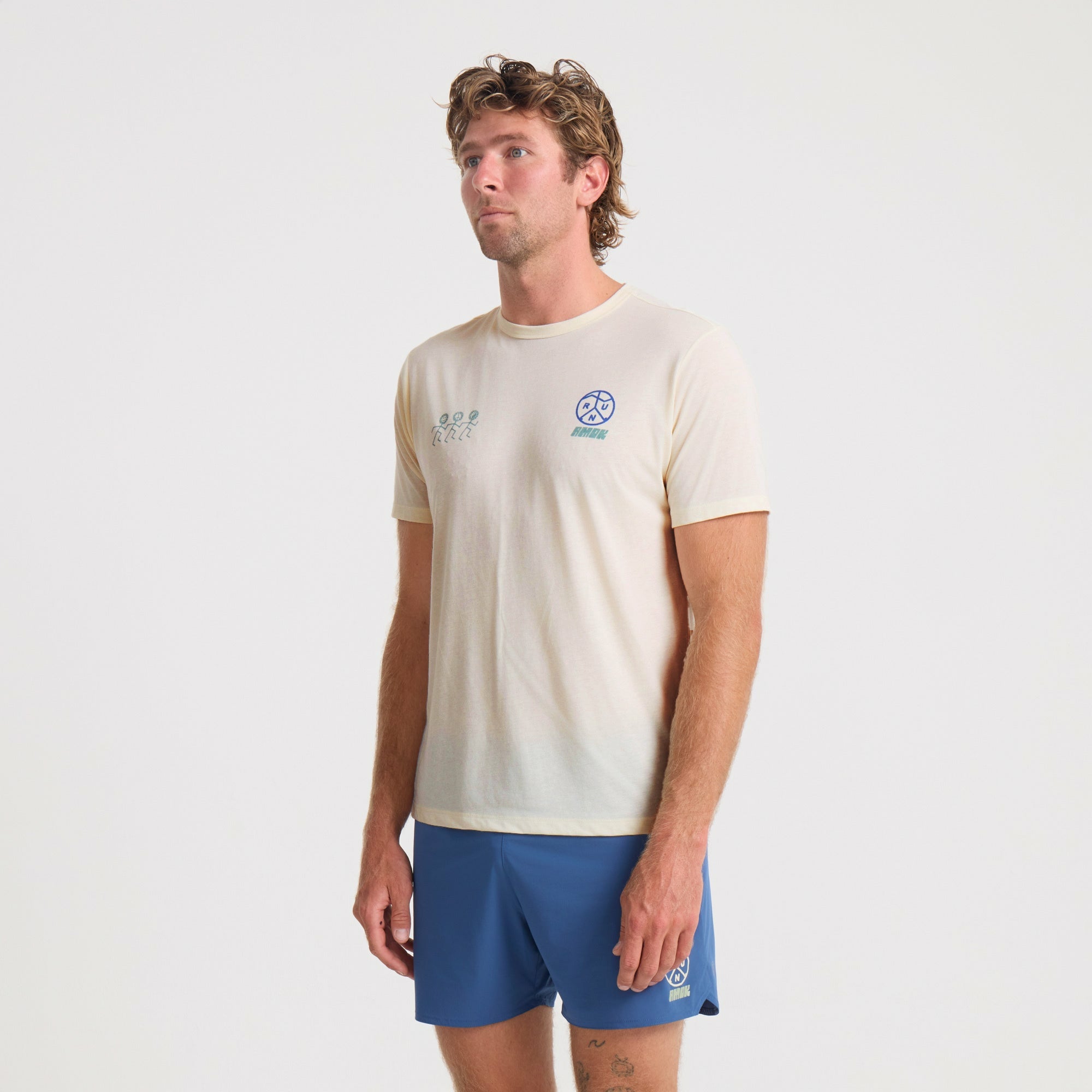 Mathis Active Short Sleeve Tee in Unbleached