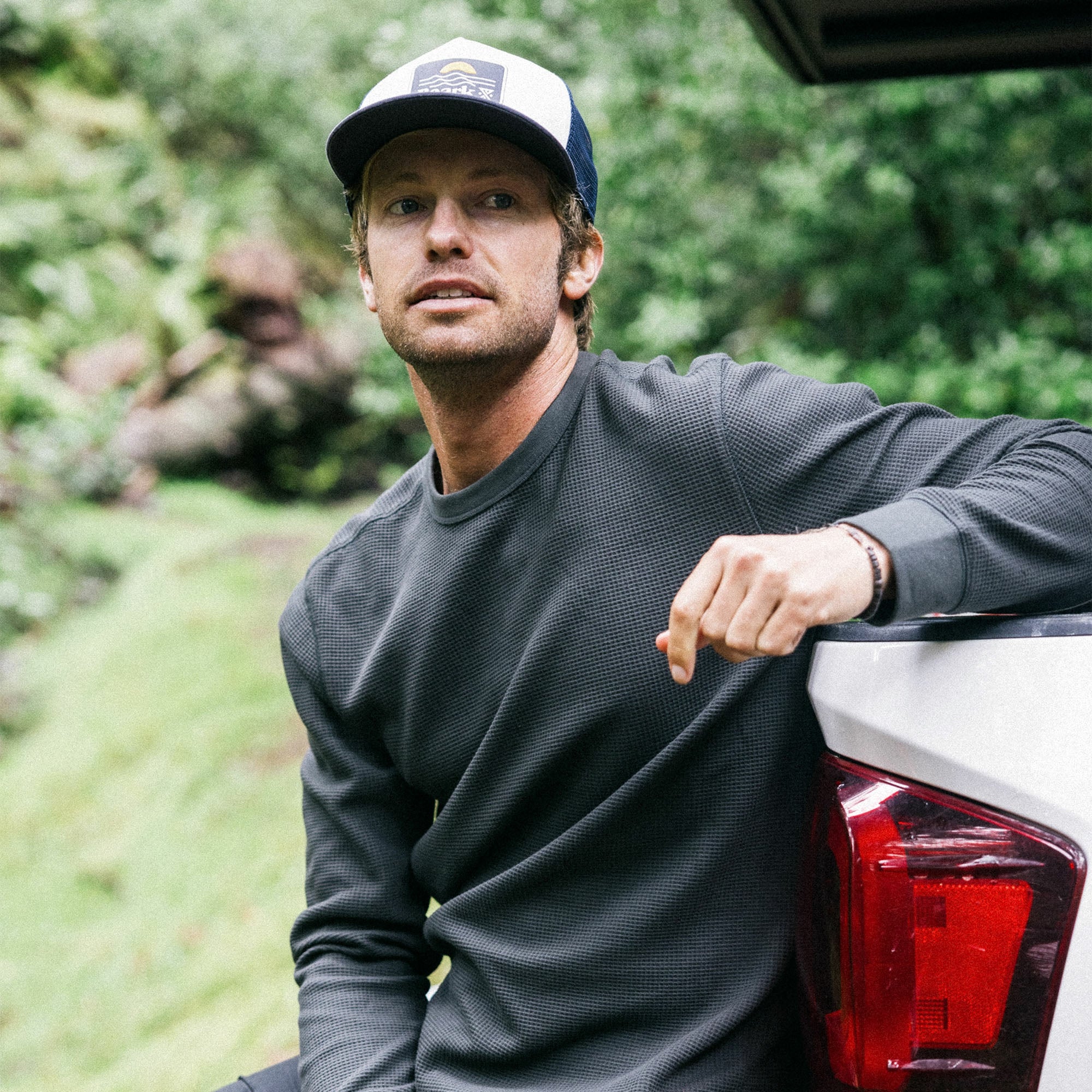Well Worn Thermal Long Sleeve Tee in Onyx
