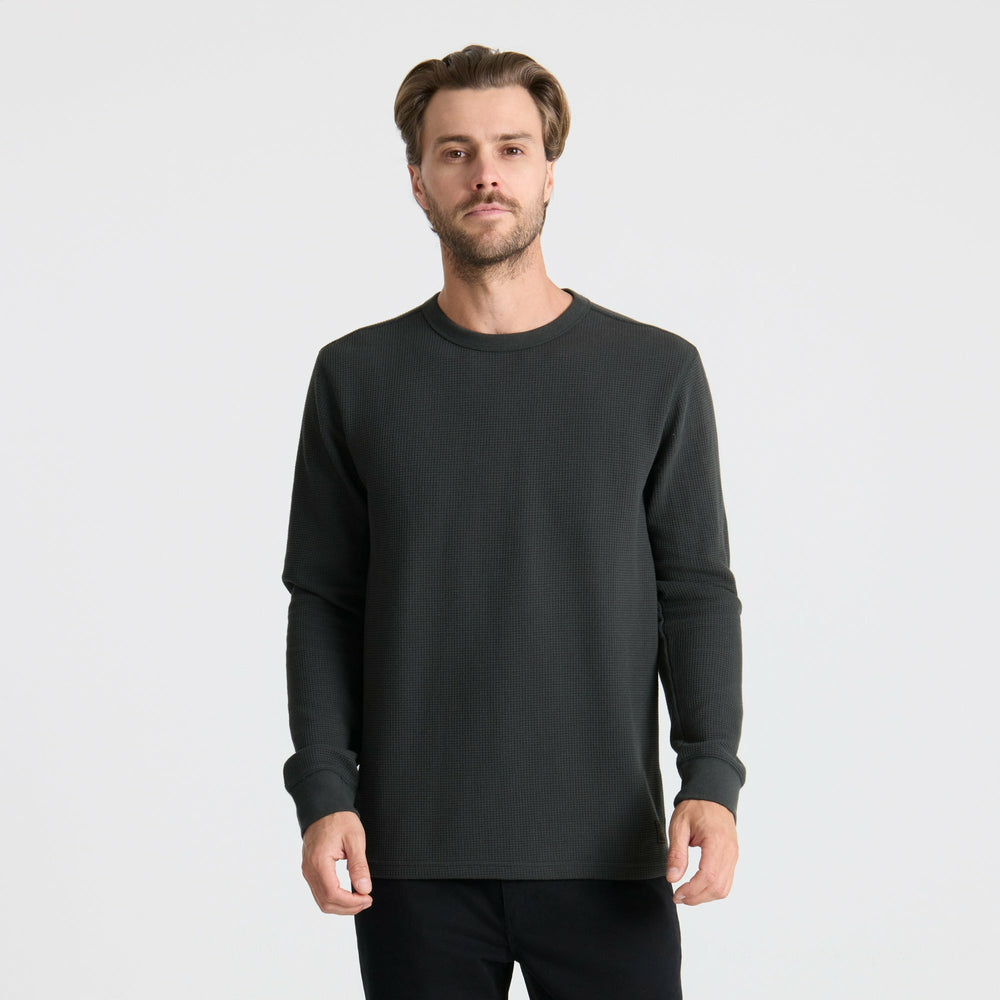 Well Worn Thermal Long Sleeve Tee in Onyx