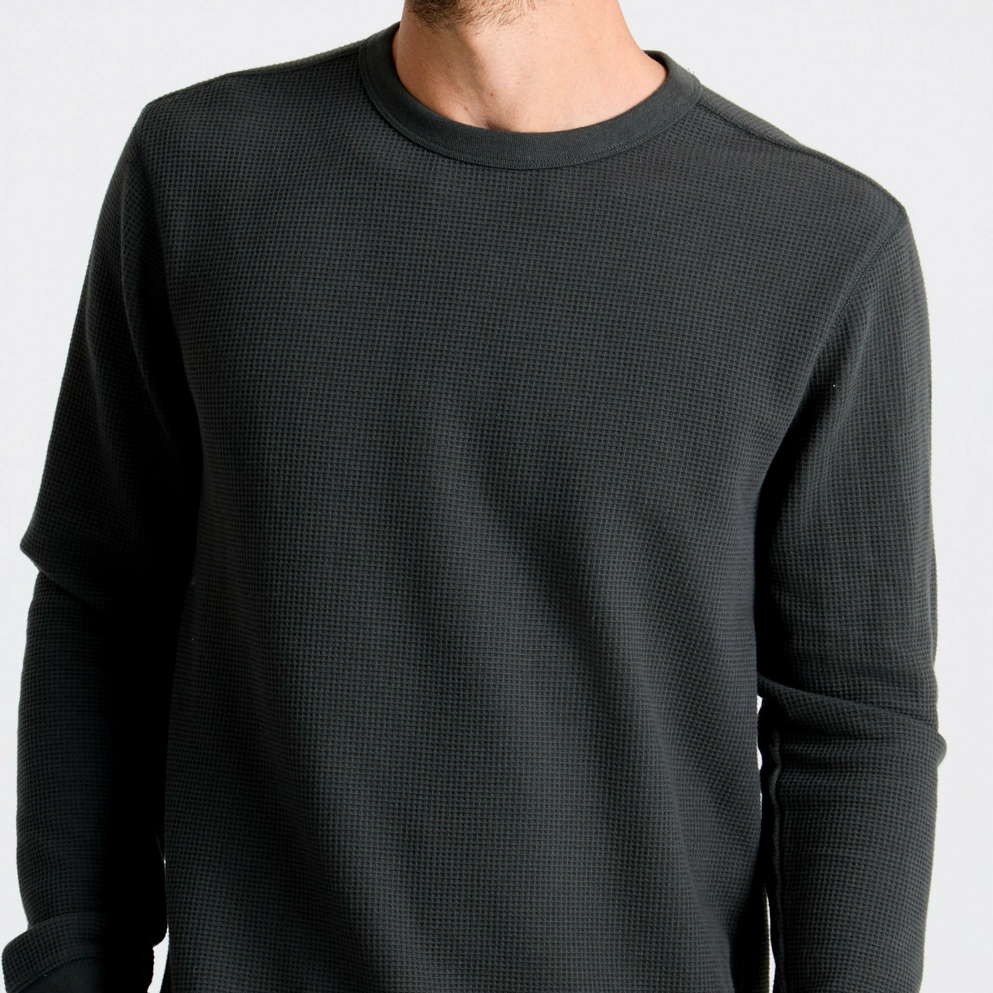 Well Worn Thermal Long Sleeve Tee in Onyx