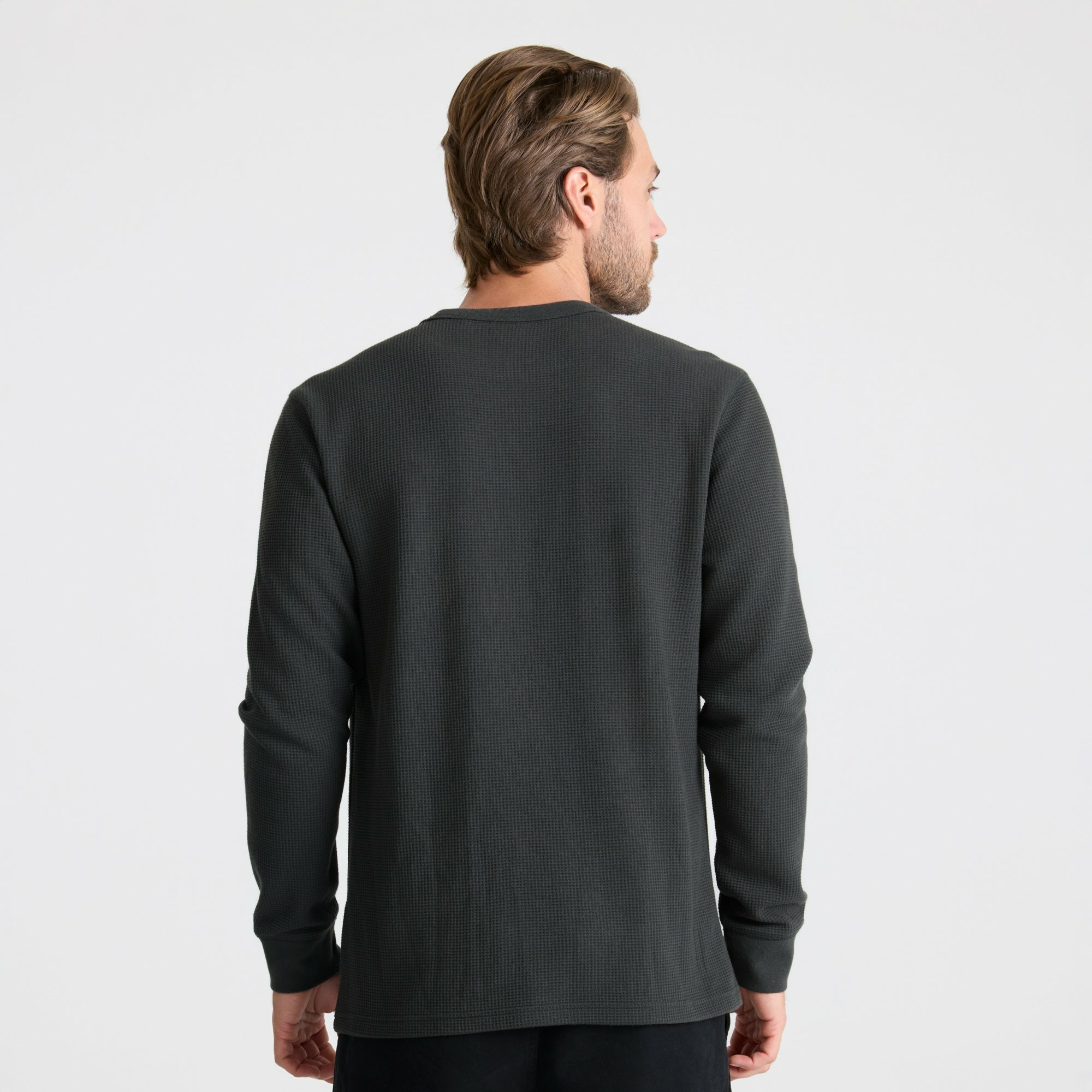 Well Worn Thermal Long Sleeve Tee in Onyx